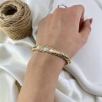 دستبند زنانه بنگل مدل بافت کد B5484