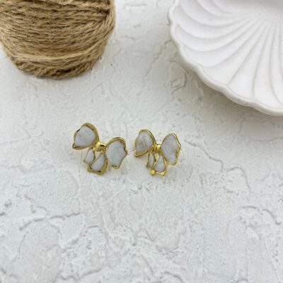 گوشواره زنانه میناکاری مدل پاپیون کد E5781