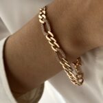 دستبند ژوپینگ مدل فیگارو نگیندار کد B1002