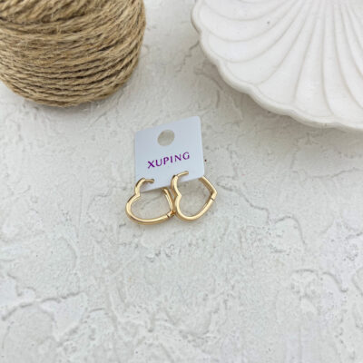 گوشواره زنانه ژوپینگ مدل قلبی کد E6054