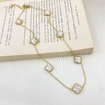 گردنبند زنانه مدل گل چهارپر کد N4431 N