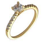 انگشتر زنانه ژوپینگ مدل حلقه تک نگین سولیتر کد R4866