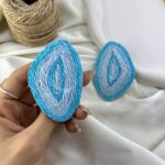 گوشواره زنانه مدل حصیری کد E6395