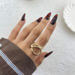 انگشتر زنانه مینیمال مدل پیچی کد R5047