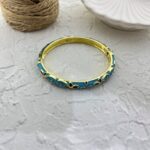 دستبند زنانه بنگل مدل میناکاری B5225