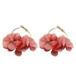 گوشواره زنانه مدل گل پارچه ای کد E5845