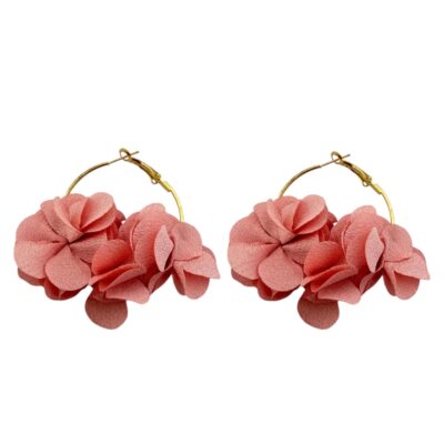 گوشواره زنانه مدل گل پارچه ای کد E5845