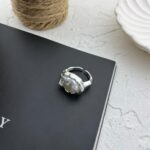 انگشتر زنانه مینیمال ابنقره مدل مروارید کد R5063