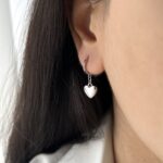 گوشواره قلب آویز ژوپینگ کد E1028