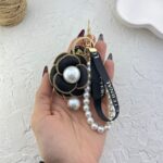 آویز کیف چارم بگ گل مروارید کد J4123