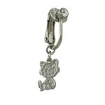 پیرسینگ ناف فیک زنانه مدل گربه کد P4902