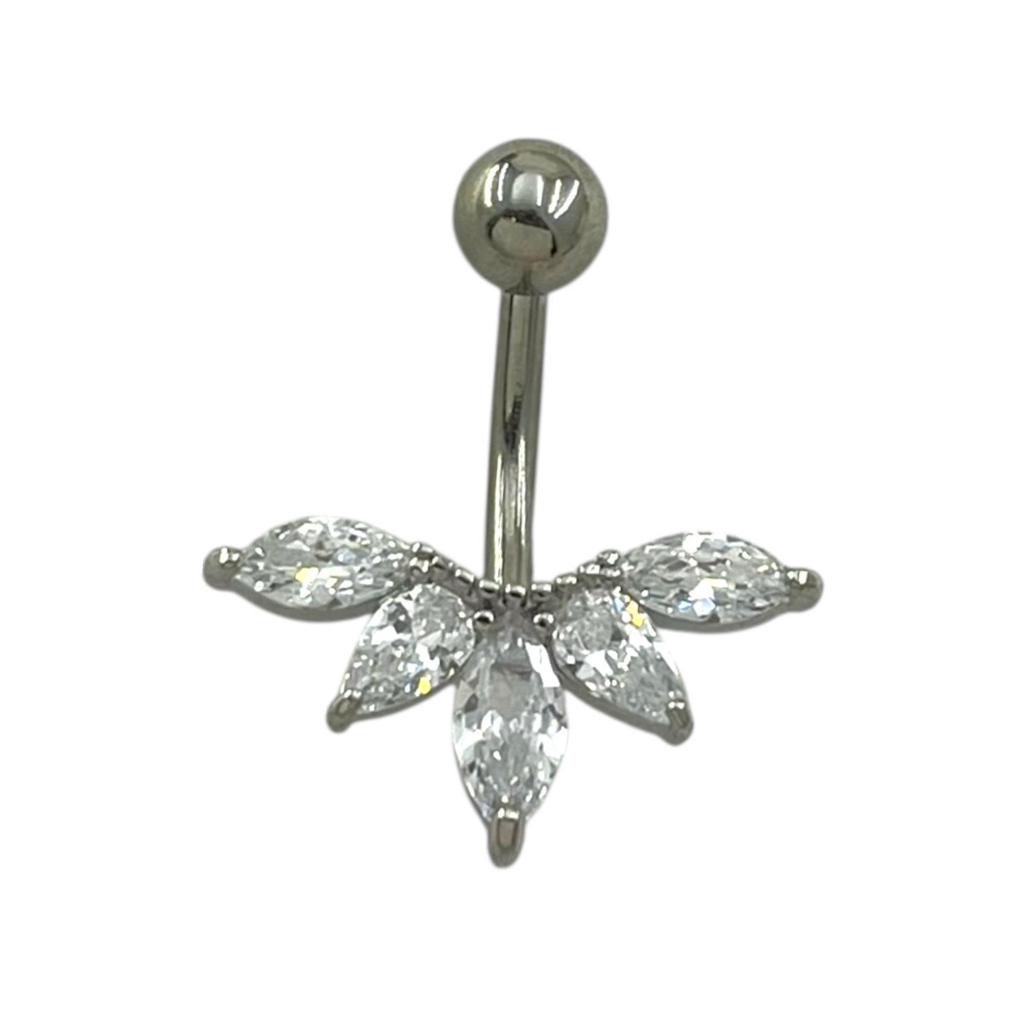 پیرسینگ-ناف-استیل-زنانه-مدل-نگین-جواهری-کد-P4899-1 پیرسینگ ناف استیل زنانه مدل نگین جواهری کد P4899