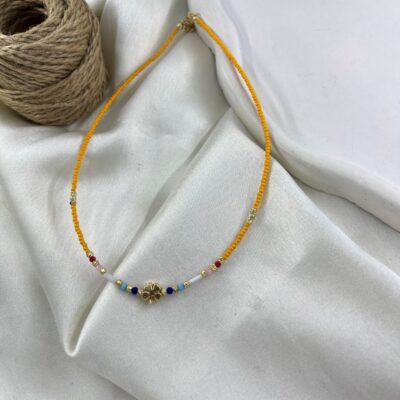 گردنبند زنانه مهره ای تابستانی مدل ونکلیف کد N5271