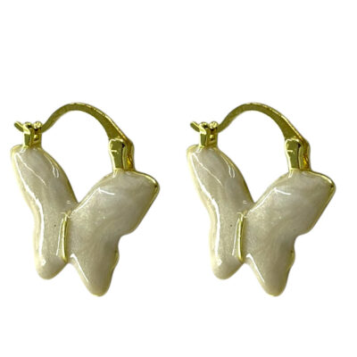 گوشواره زنانه میناکاری مدل پروانه کد E6410