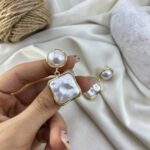 گوشواره زنانه مدل مروارید کد E6384