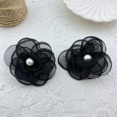 گوشواره زنانه مدل گل پارچه ای کد E5904