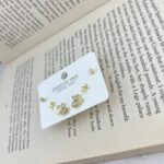 گوشواره زنانه مدل دلفین کد E5197 مجموعه 3 عددی