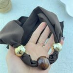 گردنبند زنانه پارچه ای مدل توپی کد N5174