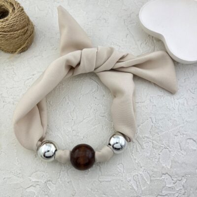 گردنبند زنانه پارچه ای مدل توپی کد N5162