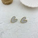 گوشواره زنانه میناکاری مدل قلب کد E5775