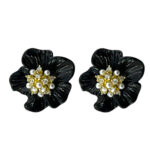گوشواره زنانه میناکاری مدل گل کد E6407