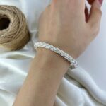 دستبند زنانه بنگل مدل موج کد B5486
