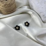 گوشواره زنانه میناکاری مدل گل کد E6407