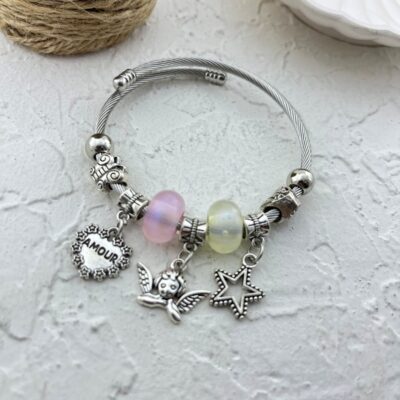 دستبند زنانه پاندورا مدل ستاره و فرشته B5216