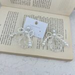 گوشواره زنانه مدل پاپیون مرواریدی کد E5245