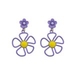 گوشواره زنانه مدل فانتزی طرح گل کد E5694