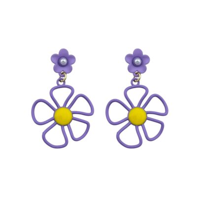 گوشواره زنانه مدل فانتزی طرح گل کد E5694