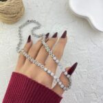 نیم ست زنانه مدل جواهری کد M4351