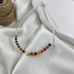 گردنبند زنانه مهره ای تابستانی مدل قلب کد N5278
