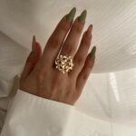 انگشتر مینیمال گل ونکلیف کد R1016