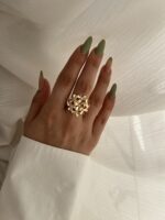 انگشتر مینیمال گل ونکلیف کد R1016