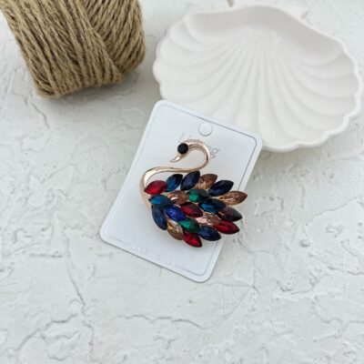 گل سینه زنانه مدل قو کد G4040