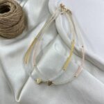 گردنبند زنانه مهره ای تابستانی مدل قلب کد N5255