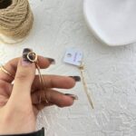 گوشواره زنانه ژوپینگ مدل اویز کد E6282