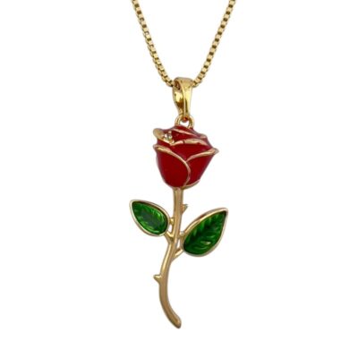 گردنبند زنانه ژوپینگ مدل گل رز کد N4960