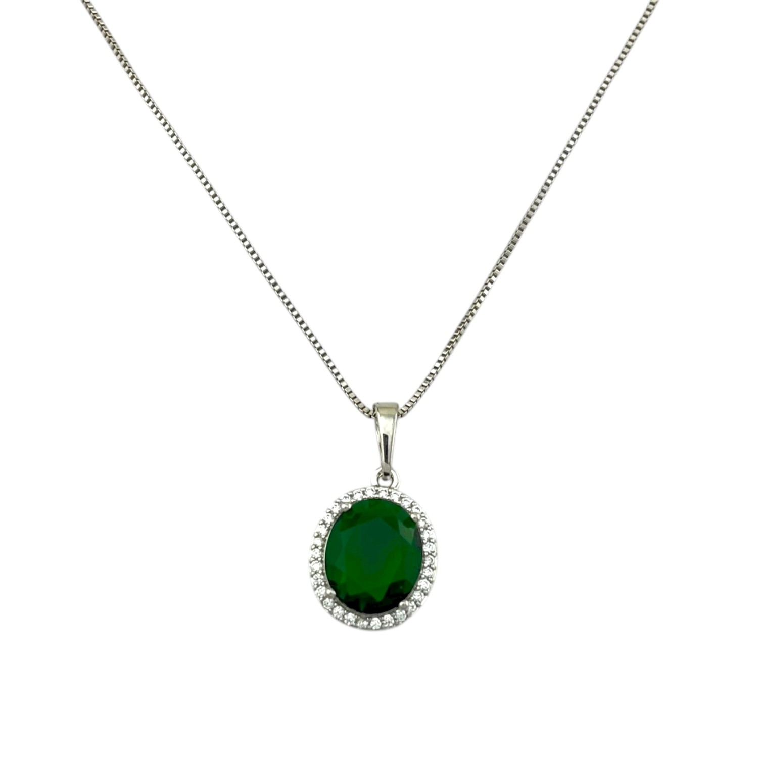 گردنبند-زنانه-ژوپینگ-مدل-نگین-سبز-زمرد-کد-N5110-1 گردنبند زنانه ژوپینگ مدل نگین سبز زمرد کد N5110