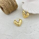 گوشواره زنانه مدل اینه ای طرح قلب کد E5695