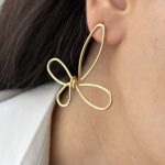 گوشواره پروانه مینیمال کد E1009