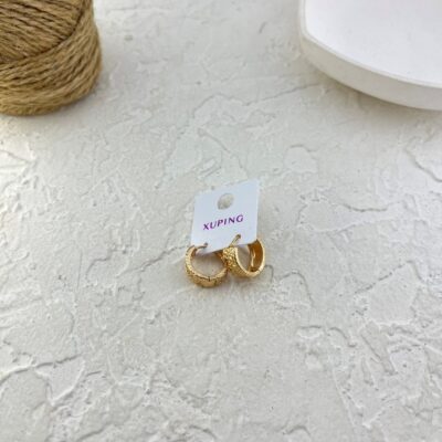 گوشواره زنانه ژوپینگ مدل حلقه ای اینه ای کد E6238