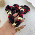 گردنبند زنانه پارچه ای مدل خورشید کد N5163