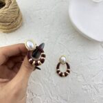 گوشواره زنانه مدل میناکاری کد E6216