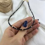 گردنبند زنانه مهره ای تابستانی مدل مروارید کد N5275