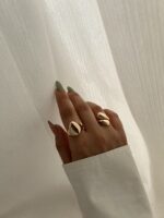 انگشتر مینیمال آینه ای کد R1018