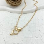 گردنبند زنانه مدل پاپیون کد N4793