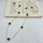 گردنبند زنانه مدل رومانتویی گل چهار پر کد N4738