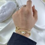 دستبند زنانه مینیمال مدل مروارید کد B5493